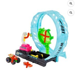 Hot Wheels Turbo Loop Track Set - Blue and Green